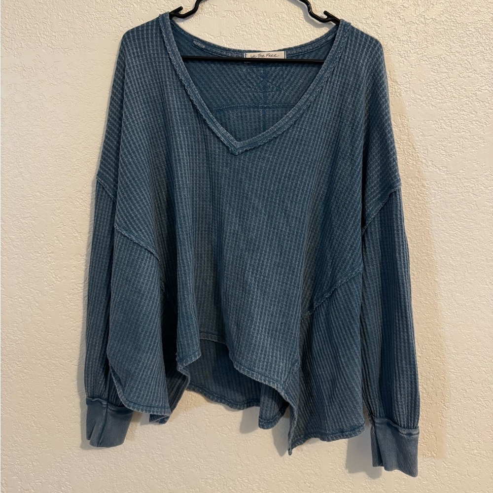 Free people flowy waffle knit top